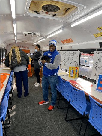 DCSDEdMedia's tweet photo. Thank you @dcsdfamilyenga1 for supporting the 2023 DeKalb Helen Ruffin Reading Bowl Competition by providing the I.M.P.A.C.T. Mobile Learning Hub to share with parents, students, and community members. @DeKalbSchools #KeepingStudentsFirst #ILoveDeKalb https://t.co/QV5zrdn705