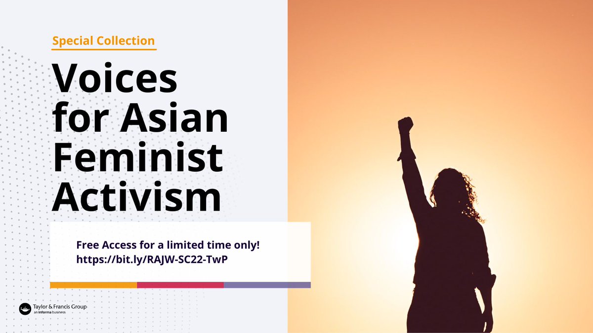 Don't miss out on @ajws_ewha Special Collection - aimed to capture experiences of Asian activists engaged in local activism and emancipation programs for women. Free access till 28 Feb! Discover the full collection 👉 bit.ly/RAJW-SC22-TwP