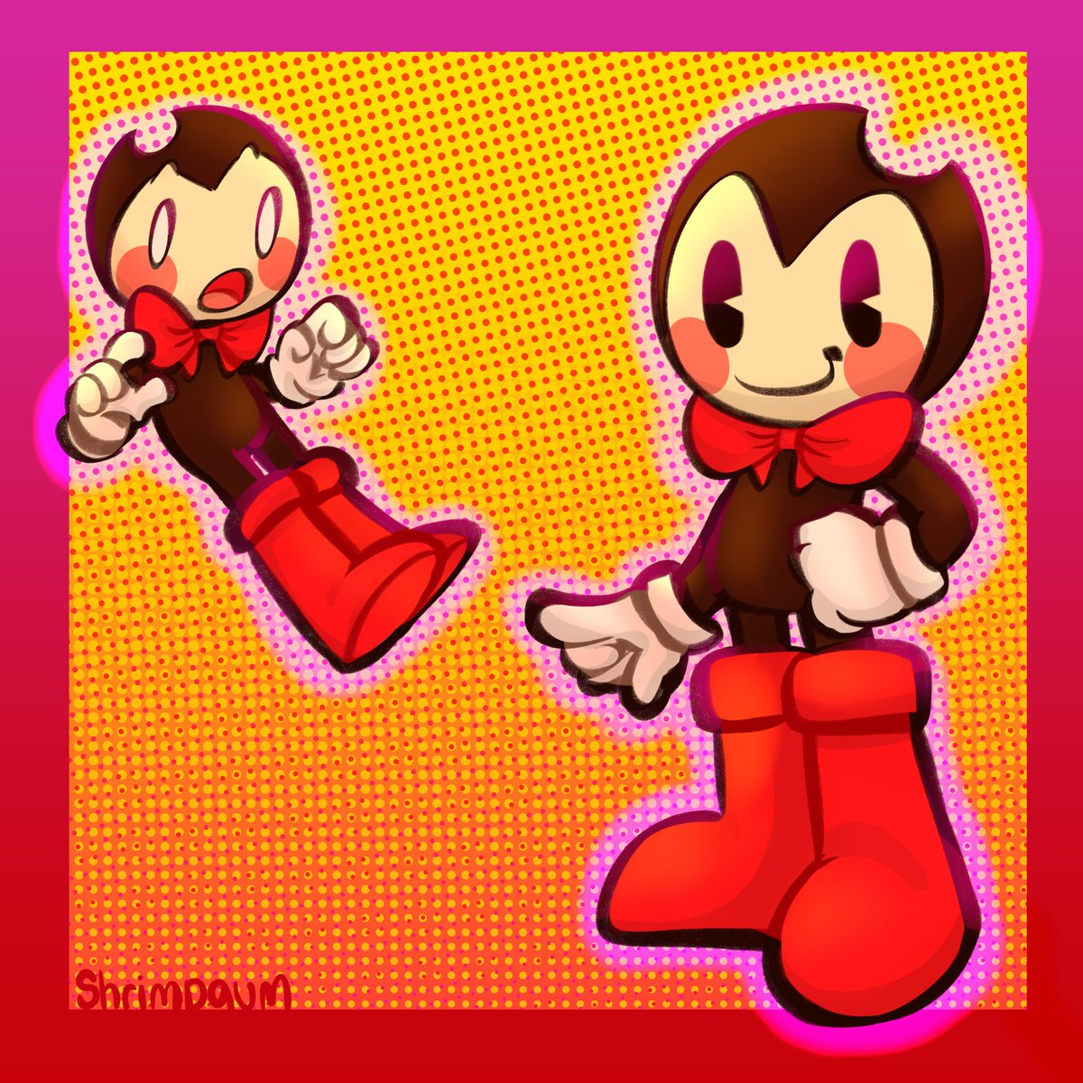 ShrimpGummy's tweet photo. Thinking about those mschf astroboy boots #BATIM #Bendy_and_the_ink_machine https://t.co/jAMHgcrSMH