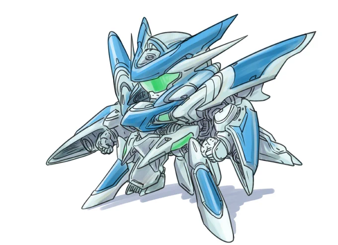 13分で描いたデフォルメロボ 