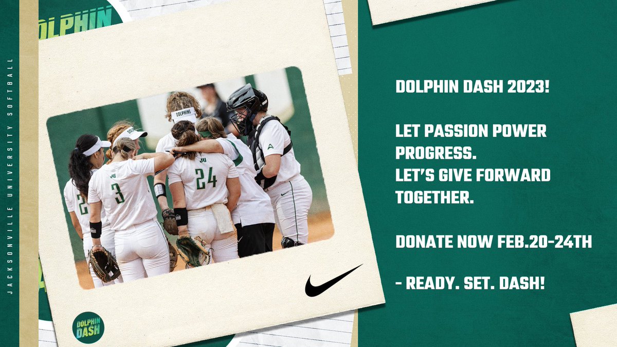Dolphin Dash is here!!
Help us supercharge dollars into change. Now until Feb.24th!

Let passion power progress. 
Let's GIVE FORWARD together. 

You can make your gift by clicking here or visit ju.edu/dolphindash today! 
 
Ready? Set. DASH!
 
#PhinsUp🐬
