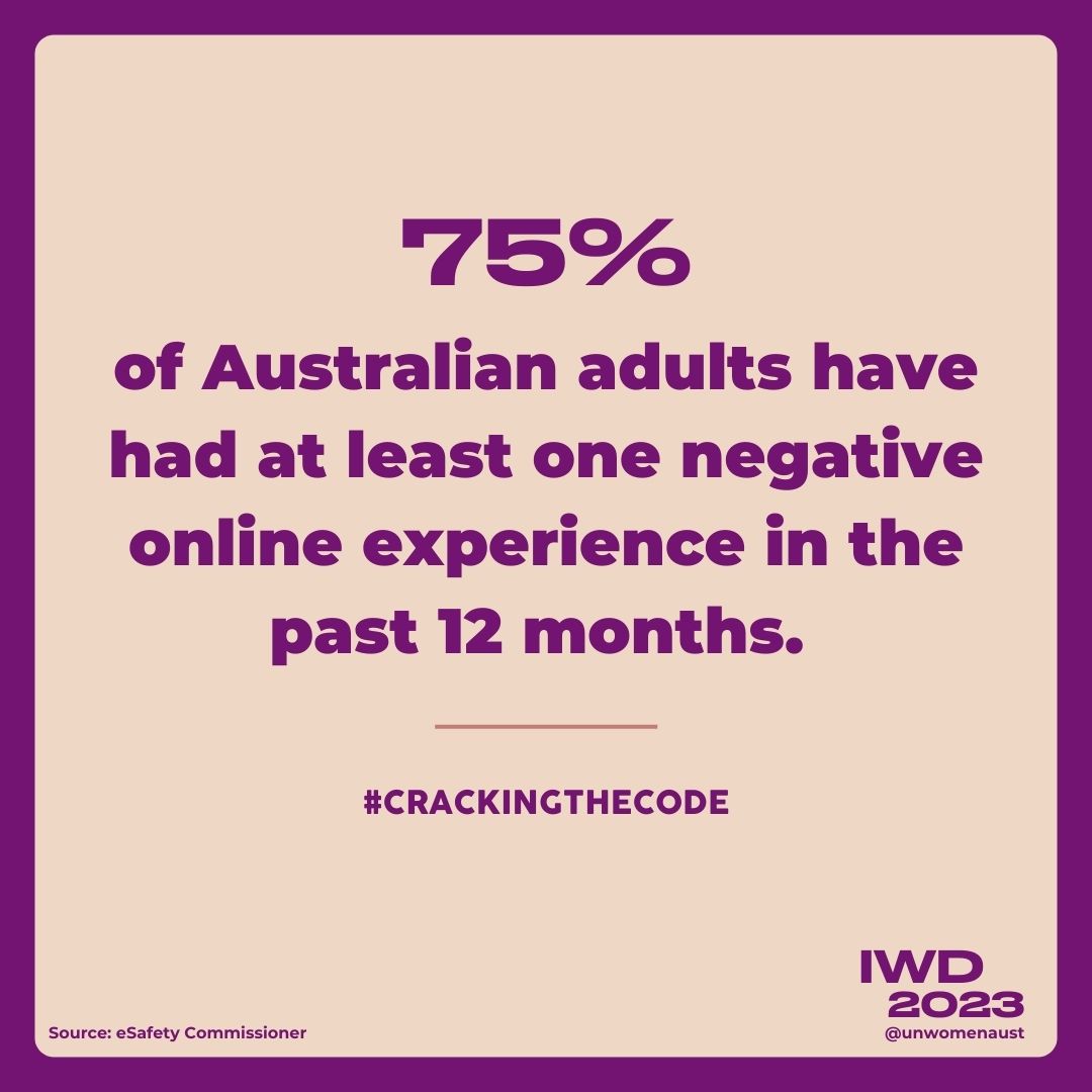 We must crack the code to a safer digital world, free from online abuse and violence against women.

#CrackingTheCode #IWD2023 #EndOnlineAbuse