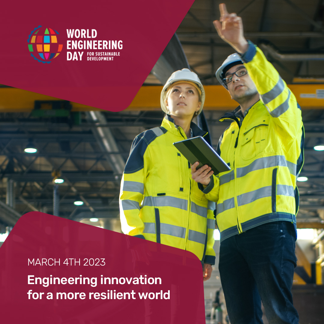 March 4th is #WorldEngineeringDay for sustainable development. Register your event and share a post on social using #WorldEngineeringDay. bit.ly/WorldEngDay for more information! #WFEO #UNESCO #UNSDG #WorldEngineeringDay2023