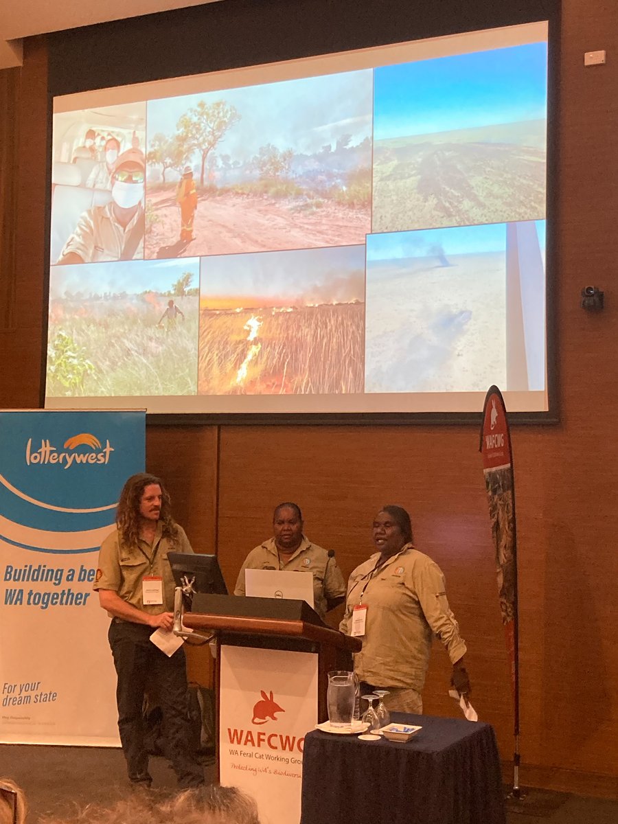 Indigenous Desert Alliance (@ida_australia) on Twitter photo Nyangumarta, Kiwirrkurra, Ngururrpa and Birriliburu desert ranger teams each presented at the <a href="/WAFeral/">Robyn Harris</a> Cat Symposium in Perth last week to share their knowledge about managing feral cats to protect bilby, Tjakura, night parrot, rock wallaby and even sea turtle hatchlings. Nyangumarta, Kiwirrkurra, Ngururrpa and Birriliburu desert ranger teams each presented at the <a href="/WAFeral/">Robyn Harris</a> Cat Symposium in Perth last week to share their knowledge about managing feral cats to protect bilby, Tjakura, night parrot, rock wallaby and even sea turtle hatchlings.