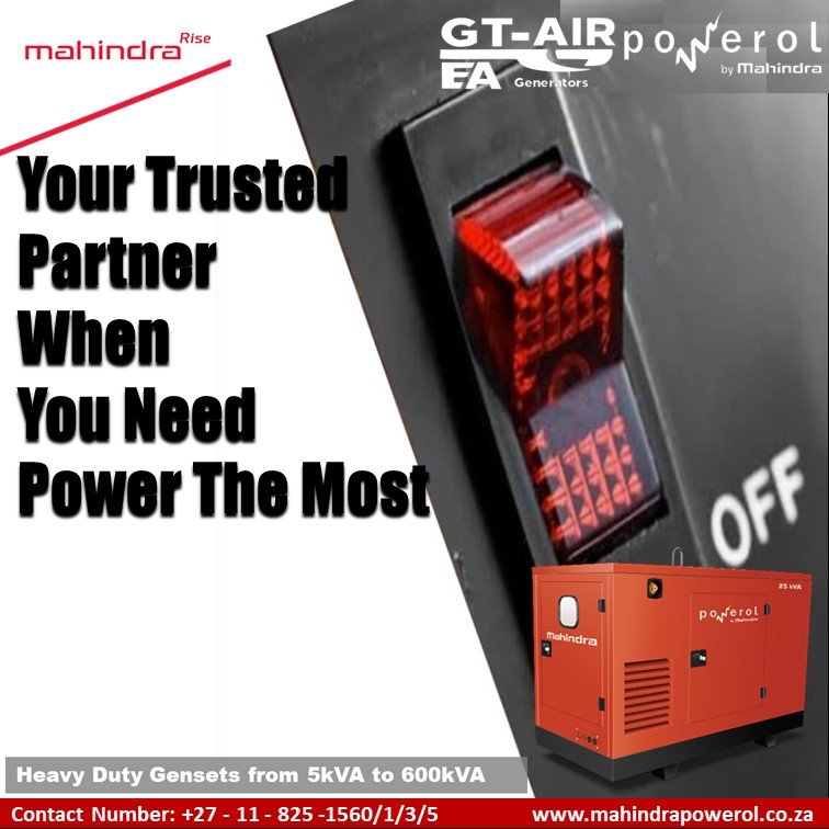Mahindra Powerol Generators South Africa
Contact Number: +27 11 825 1560
Email Address: claire@mahindrapowerol.co.za
Website: mahindrapowerol.co.za
Address: 8 London St, Apex, Benoni, Gauteng, South Africa, 1508
#UninterruptedPower#SouthAfrica#PowrolbyMahindra #EAGeneratotrs