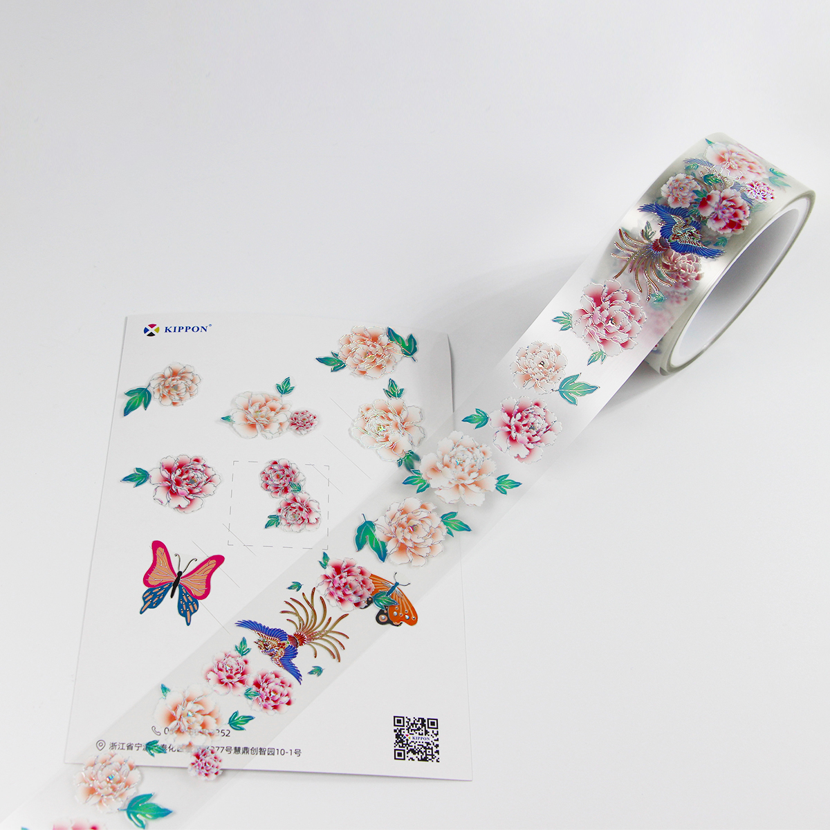 Kippon16Kippon's tweet image. #washitape  #PETtape #Silverblanchingprocess
The magnificent peonies and phoenix patterns show different effects under different light under the ironing process. If you are interested, please contact us. We accept customization.🍁🌸🥰