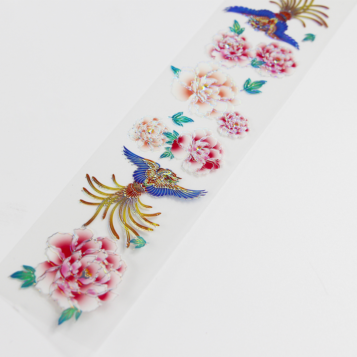 Kippon16Kippon's tweet image. #washitape  #PETtape #Silverblanchingprocess
The magnificent peonies and phoenix patterns show different effects under different light under the ironing process. If you are interested, please contact us. We accept customization.🍁🌸🥰