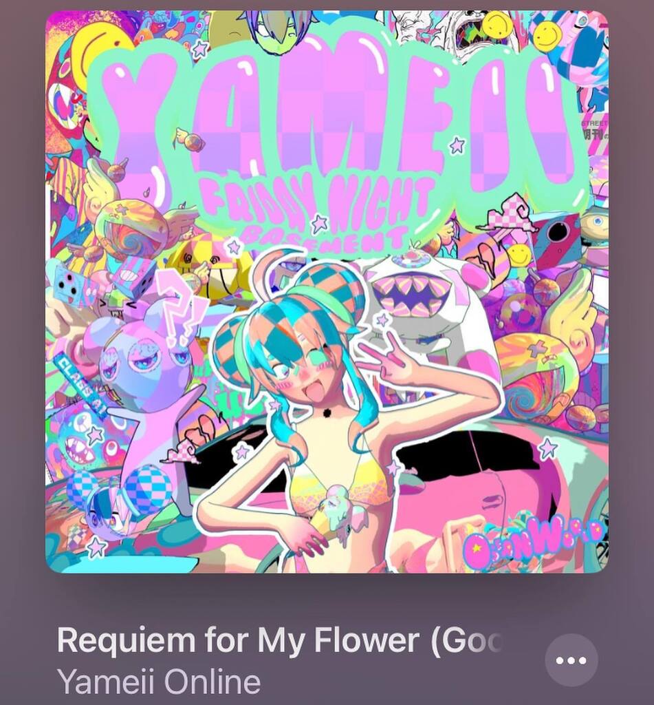 If you like weird synthetic fizzy tingle plush dream music, Yameii is super lovely. 
Also included is the other song I was listening to compulsively today, lest I seem too modern and youthful instagr.am/p/Co32za6LRbU/