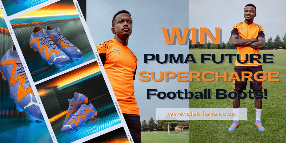 diskifans's tweet photo. Thanks to @PUMASouthAfrica, one lucky DISKIFANS reader is in with a chance of winning the new FUTURE Supercharge football boots (UK7).

For a chance to win, simply: 
1. Retweet this tweet
2. Follow: @diskifans &amp; PUMA
3. Tag two friends

😎👉 https://t.co/HmcklBak55 #DiskiFans https://t.co/inNXV2vEIs