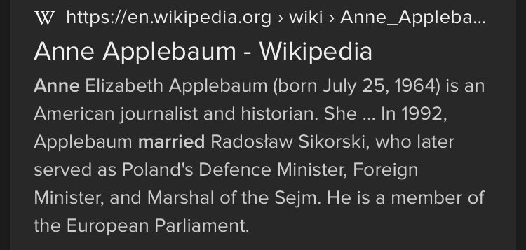 jpe25216052's tweet photo. SVT:s expert Anne Applebaum är gift med Radoslaw Sikorski som direkt efter sprängningen av Nordstream gick ut och tackade USA för dådet - dvs en första gradens tillskyndare av statsterror. https://t.co/yhPxhQc3J2