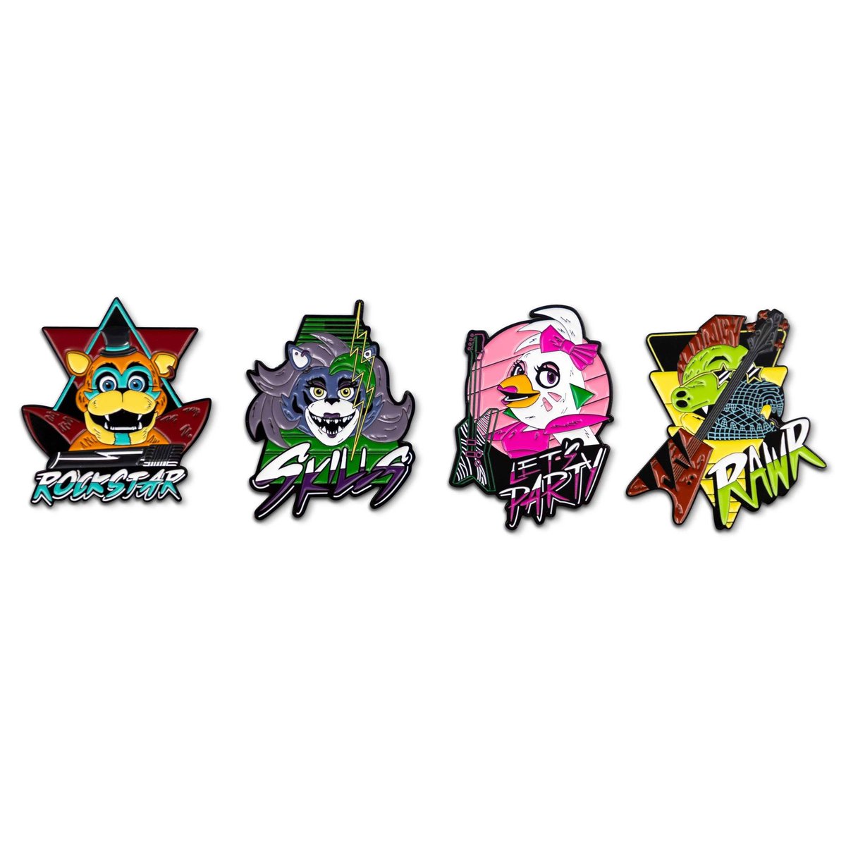 fivenightsbot's tweet image. Creator Ink Theory Wear: Security Breach Enamel Pin Set