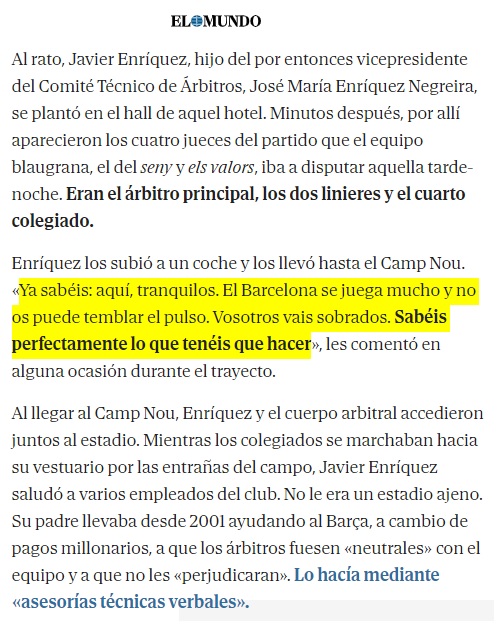 🚨ElMundo - Testimonio de un ex árbitro Internacional, tres horas antes de un importante partido del Barça.

elmundo.es/cronica/2023/0…