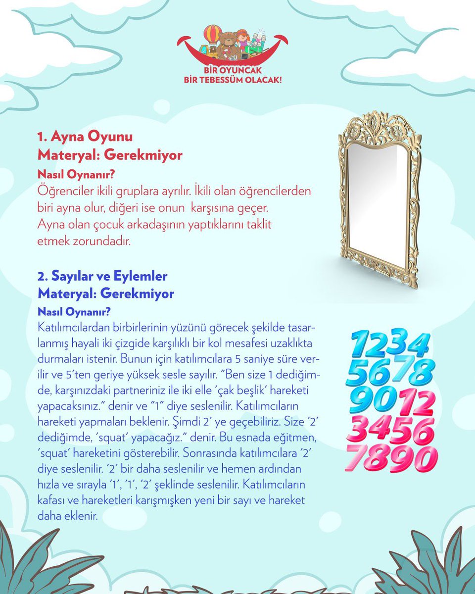Aysegul_Kaban's tweet photo. Öğretmenlerimiz için okulun ilk günü oynayabilecekleri 10 tane oyunu listeledik.❤️🫶Çocuklarımızın her şeyden çok oyun oynamaya ihtiyacının olduğu bugünlerde bu içeriğimizin de çok yararlı olacağını düşünüyoruz. https://t.co/aBg8xIXbPy