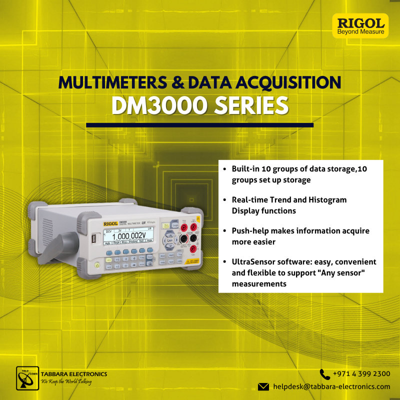 tabbarallc's tweet image. The DM3000 is designed to aim at the requirements of the largest DMM market from the research, education, industrial electronics, consumer electronics, and automotive industries 

#TabbaraElectronics #Rigol #RFsignalgenerator #uae #dubai #abudhabi
#ملتزمون_ياوطن
#نتصدر_المشهد