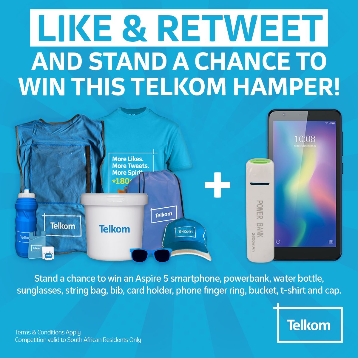 Simply like and retweet and stand a chance to WIN a Telkom Hamper🎉

#WinWithMYSIM