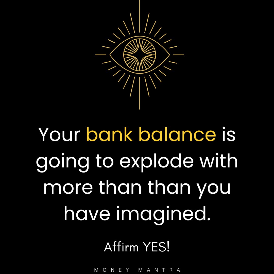 Affirm 'YES' &amp; follow <a href="/imoneymantra/">Money Mantra</a> for more power.