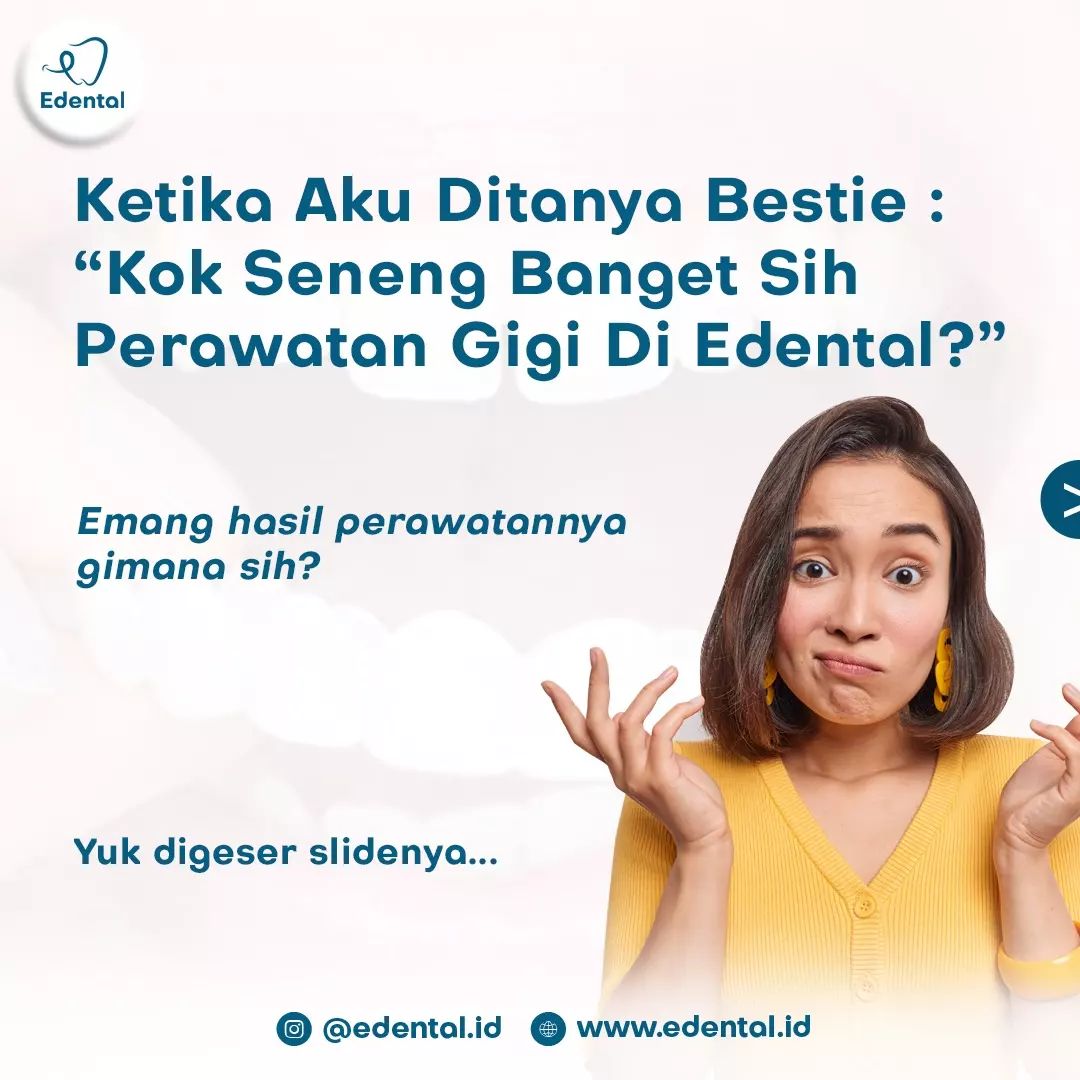 Edental001's tweet photo. Sini sini yang kepo sama hasil perawatan gigi di Edental tuh sebagus apa sih???

Ya bagusss bangettt dong pastinya!
Apalagi dikerjakan sama dokter gigi profesional yang pengalamannya lebih dari 5 tahun 😍!

#Klinik #venner #behelgigi #vennergigi #TREND https://t.co/vva1cCa01M
