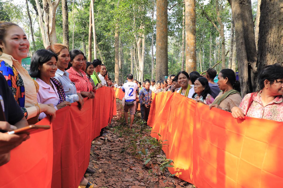 AlexHigginsroth's tweet photo. From Feb 18-19, members of Preah Roka forest community held the tree ordination ceremony in Preah Roka wildlife sanctuary, #Preahvihea province. This ceremony was to raise awareness of how important the forest is for humans and all the living being on earth. #environment #nature https://t.co/FcKULcEeBh