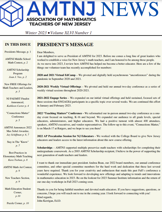 AMTNJ - Association of Math Teachers of New Jersey tweet media
