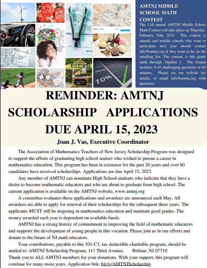 AMTNJ - Association of Math Teachers of New Jersey tweet media