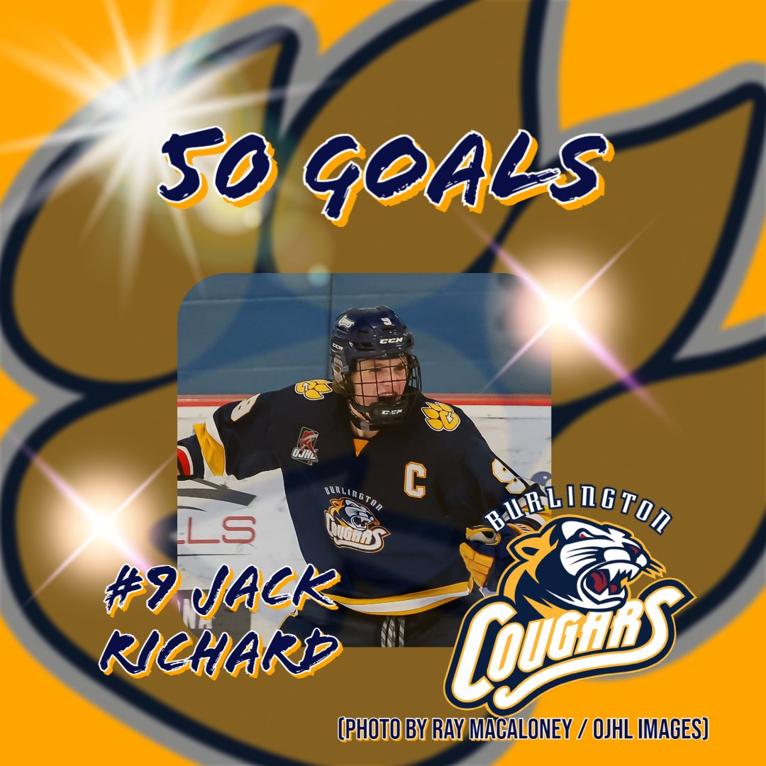 Congratulations to #9 Captain Jack for his 50th goal in 49 games played this season! Scored in OT tonight for the win! #gocougsgo