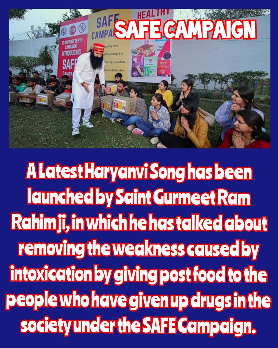 bs_insa's tweet photo. #SAFECampaign
Good music fuels the mind &amp; thus become muse for our creativity
Yesterday,#LatestHaryanviSong Aashirwad Mao Ka launched by Saint Gurmeet Ram Rahim Ji which has crossed 3 MillionViews in just 8 hrs In it Guru ji appeals representatives of drug abuse to root out evil. https://t.co/2dsd3iyHMT