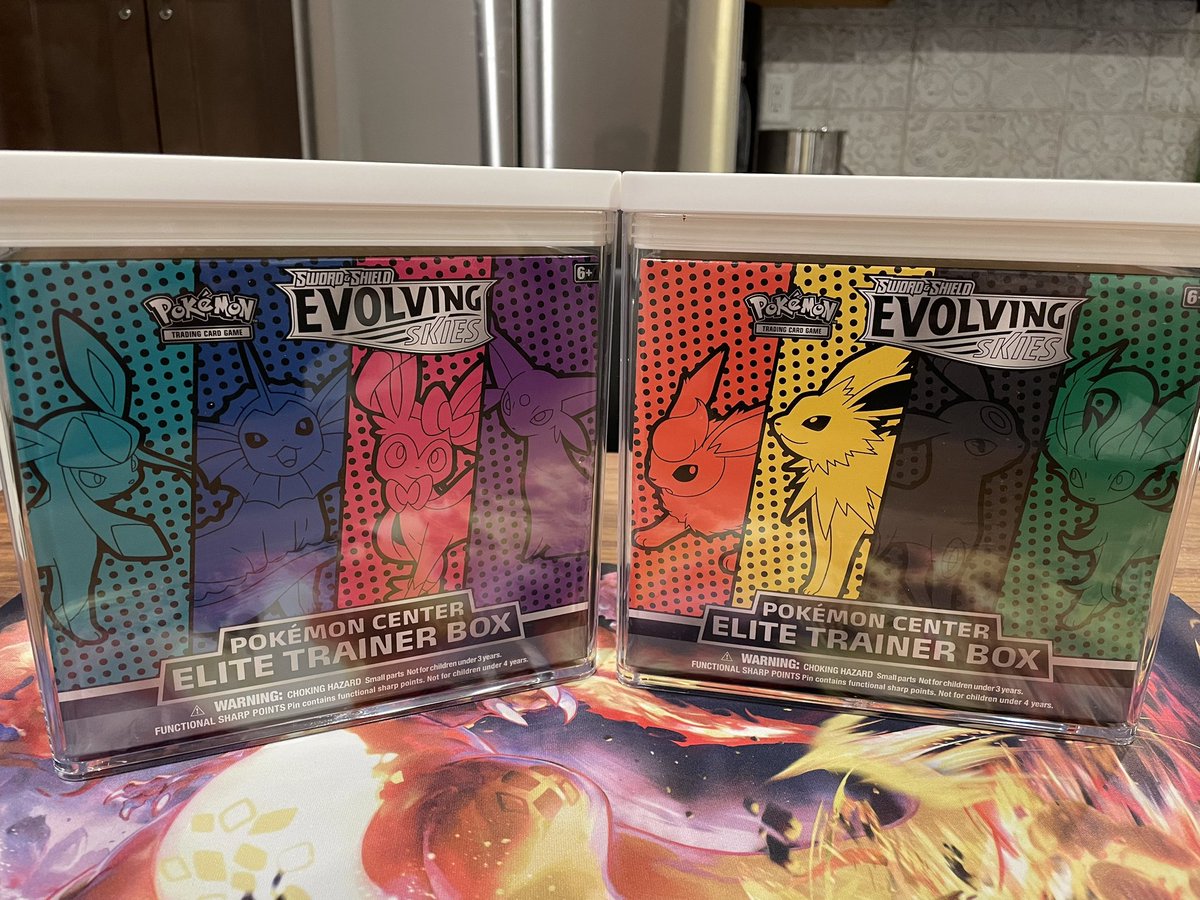 TCGLucas's tweet photo. I’ve got some sealed product to post. Need to free up some space! 

Asking $275 shipped for the Pokémon Center ES pair, cases included 🙂 https://t.co/WBqFb6LPHo