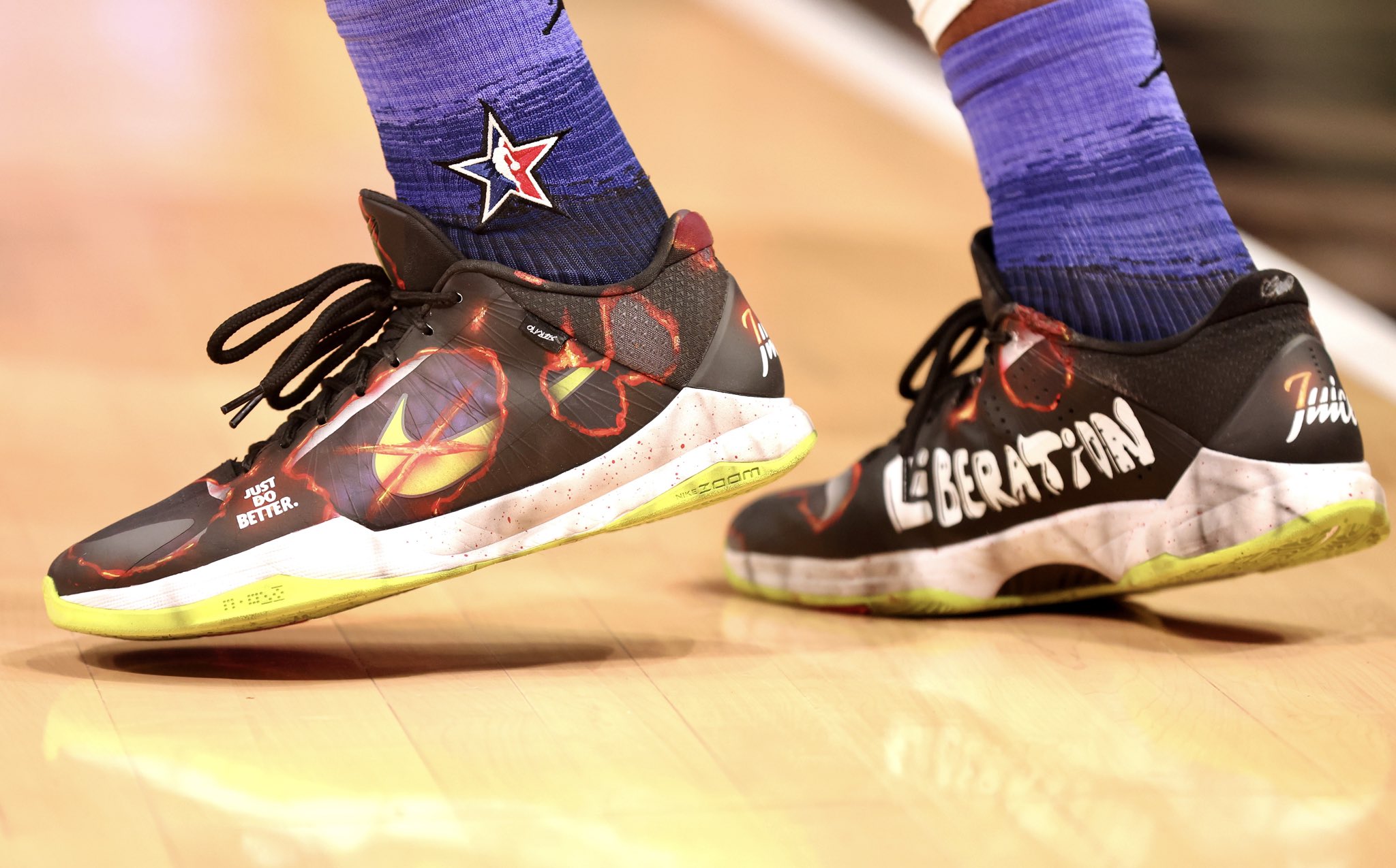 Nick DePaula on X Jaylen Brown with a message to Nike on his custom Kobe 5s https t u9oFl5UEXt X
