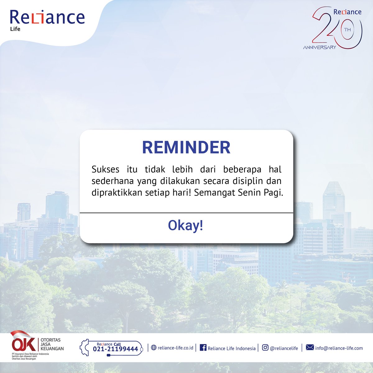 RelianceLife_'s tweet photo. Sudah siap memulai hari Senin di pekan ini ? yuk Mention teman-mu untuk saling memberi semangat

#reliancelife #relianceindonesia #asuransijiwarelianceindonesia https://t.co/X6UgIceTKZ
