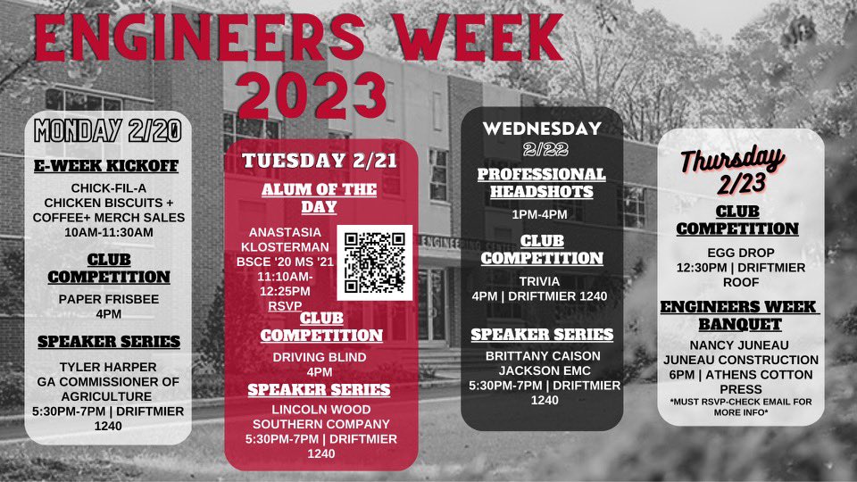 This week is National Engineers Week. Make sure to get involved and sign in under NSBE! You don’t want to miss out on this years events!!