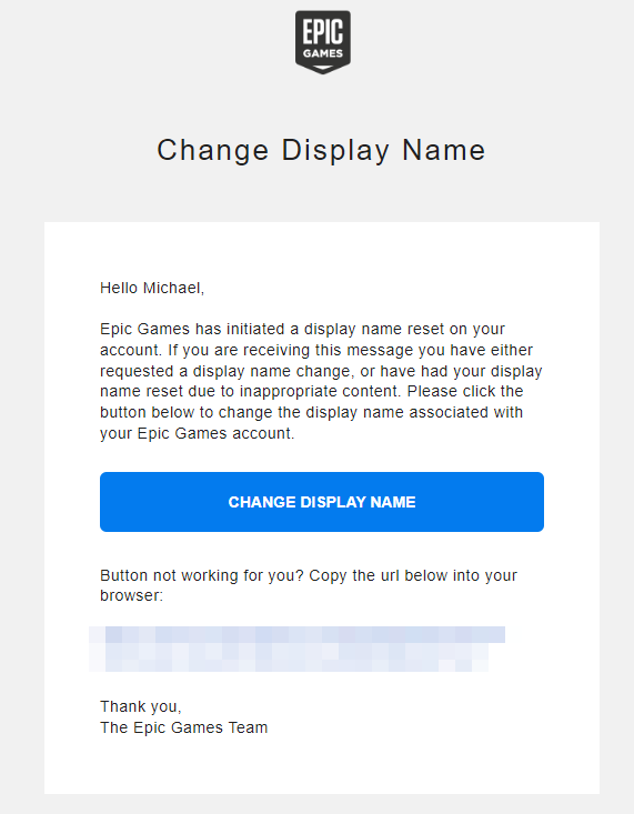 Why was my Epic Games account display name reset? - Epic Games