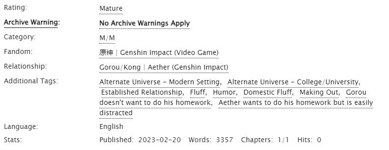FlowerofFira's tweet photo. Hello! A big thank you to Pimani for commissioning me to write some domestic college AU for #Gorouther #Gorother ! It was such a cute prompt and I enjoyed it immensely. Please enjoy this small crumb for this rarepair ❤️
🔗https://t.co/nD0OfMVVan https://t.co/CKzM4gYJcQ