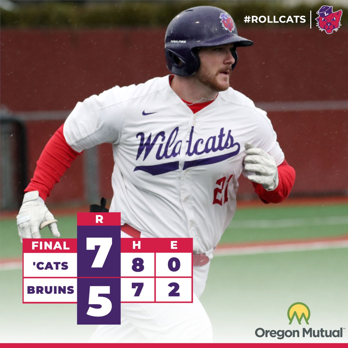 linfieldbsb's tweet photo. RECAP⚾️| Linfield saw its lead disappear but took it right back with a three-run ninth inning to win Game 3 and the series with George Fox.

📰: https://t.co/VMidpo1uBg

#RollCats https://t.co/n5ICOd2w1B