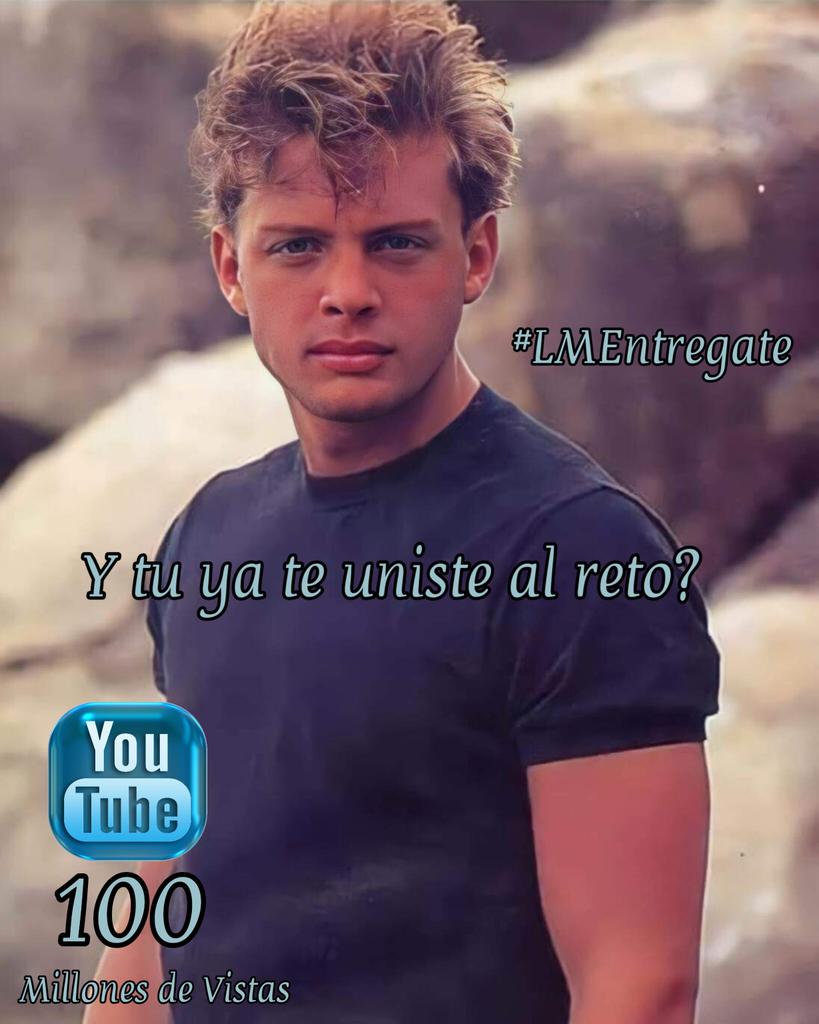 LuisMiguel_PD's tweet photo. Domingo de reto #LMEntregate 100 millones de vistas al video oficial de @LMXLM en YouTube
▶️ https://t.co/RJYuytSLlO
#LuisMiguel #LuisMiguelPlataformasDigitales https://t.co/yy3Iu8S8Ob