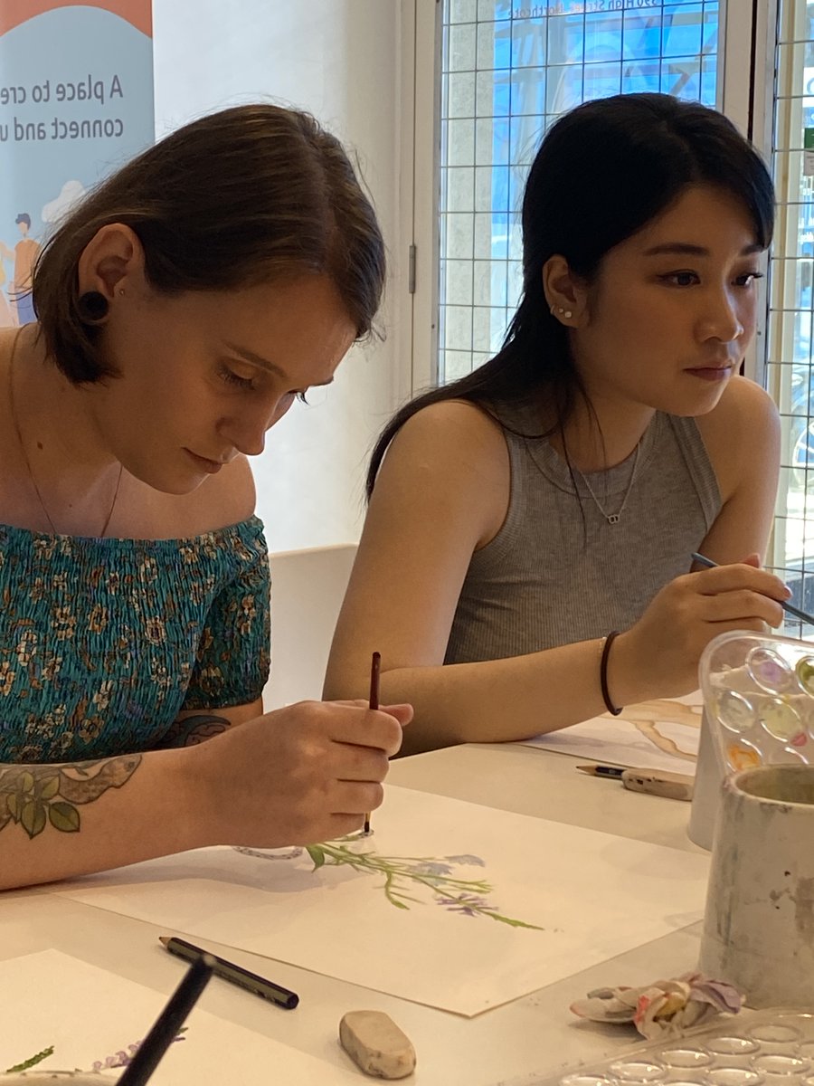 friendsfor_good's tweet photo. There is nothing like #art to bring people together. Friends for Good launched #ConnectSpace last week. A new in-person program with a series of art, craft and wellbeing sessions providing a welcoming space for people to connect and share experiences. https://t.co/TuTdS3Y3Sv