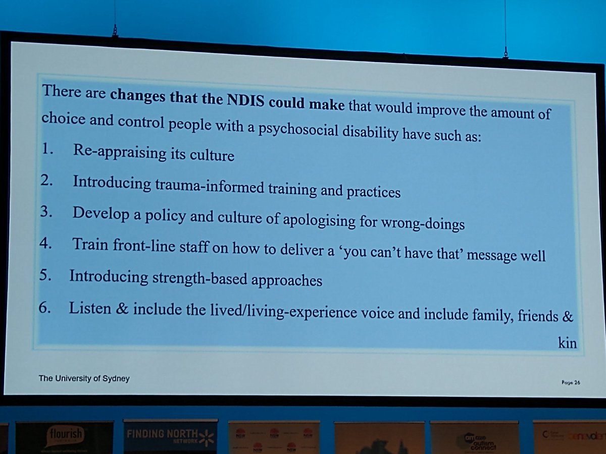 Judith_Drake2's tweet photo. Great key note this morning from the amazing Debbie Hamilton at #CMHA2023 #NDIS &amp; MH conference on her research: Barriers to Choice &amp; Control in the NDIS.
As a disability organisation, the NDIS should not be creating structural barriers it was designed to mitigate. @CMHAustralia https://t.co/UFd4SbFTaI