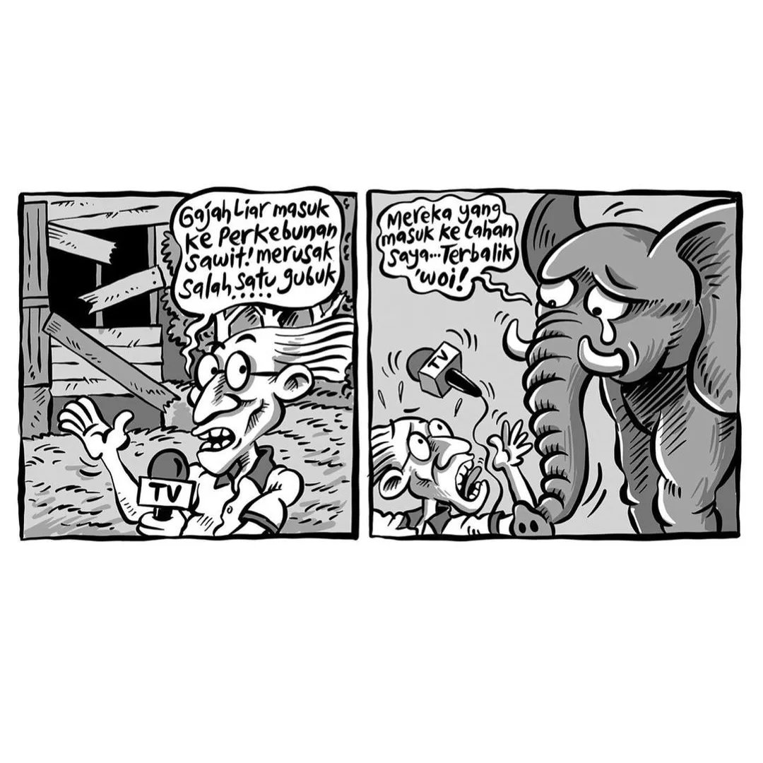 mice_cartoon's tweet photo. Kalau Gajah Bisa Ngomong @hariankompas #micecartoonofficial #habitatgajah #kebunsawit #gajahsumatera https://t.co/GHpOE2Puh7