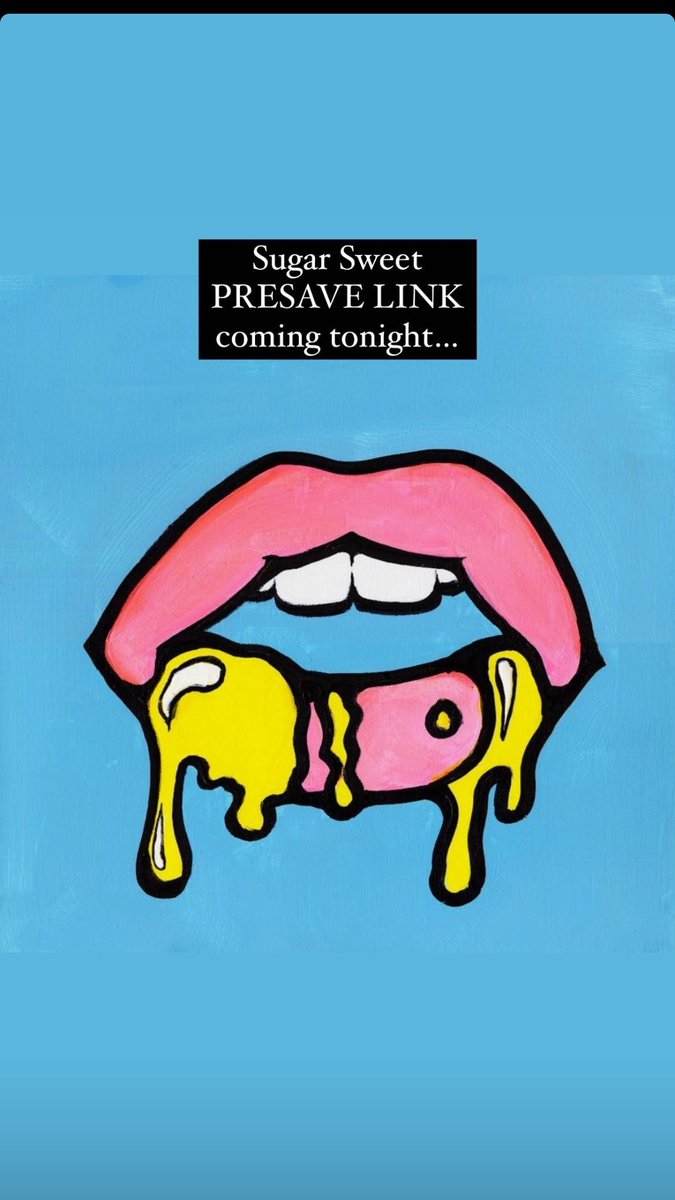 "Sugar Sweet link presave vindo hoje a noite..." - Benson Boone via Instagram Stories!