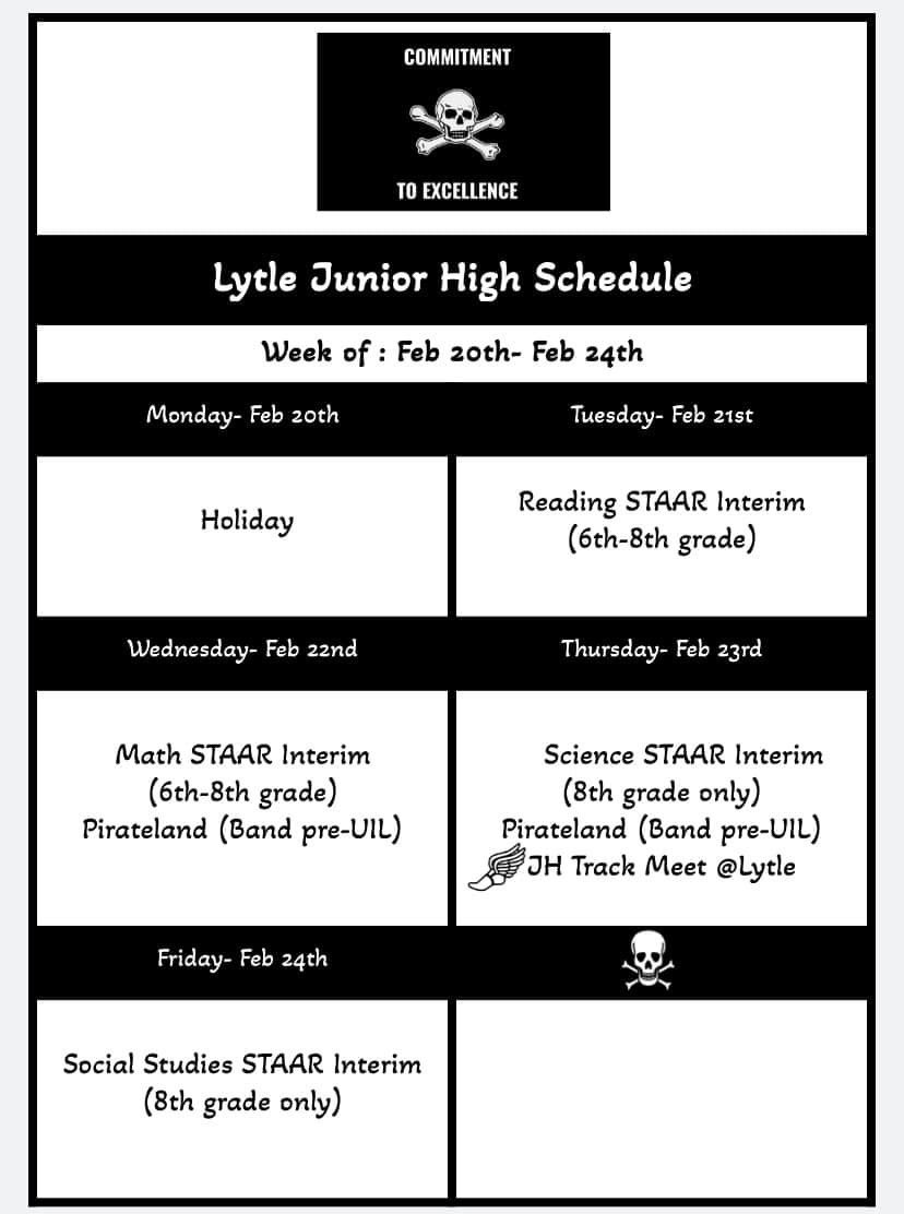 Lytle Junior High (@lytlejhs) on Twitter photo Interim testing this week & a home track meet on Thursday!
<a href="/RaygosaMark/">Mark Raygosa</a> <a href="/lytleisd/">Lytle ISD</a> <a href="/lytlebuzz/">Lytle Ambassadors</a> Interim testing this week & a home track meet on Thursday!
<a href="/RaygosaMark/">Mark Raygosa</a> <a href="/lytleisd/">Lytle ISD</a> <a href="/lytlebuzz/">Lytle Ambassadors</a>