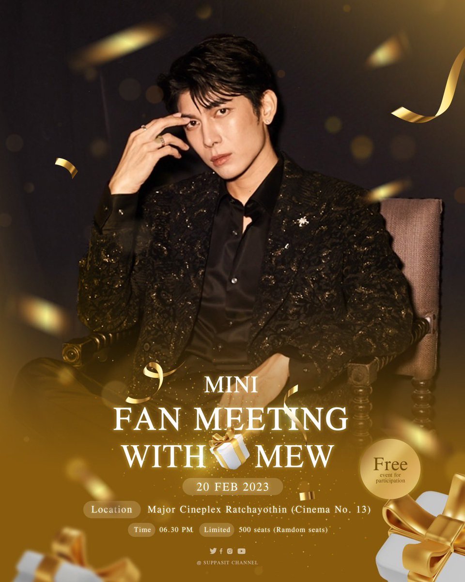 Kanawut_Nora's tweet photo. #MewSchedule
20.02.23
🎁: MINI FAN MEETING WITH MEW
📍 : Major Cineplex Ratchayothin (Cinema No. 13)
🕐: 06.30 PM
@MSuppasit
#มิวศุภศิษฏ์
#suppasitchannel
#Mewlions
#TurnOffTheAlarm
#Mew2023BDProjects
#Mew2023BDGifts
@MewsuppasitTH
#หวานใจมิวกลัฟ https://t.co/SiAxncOMAY