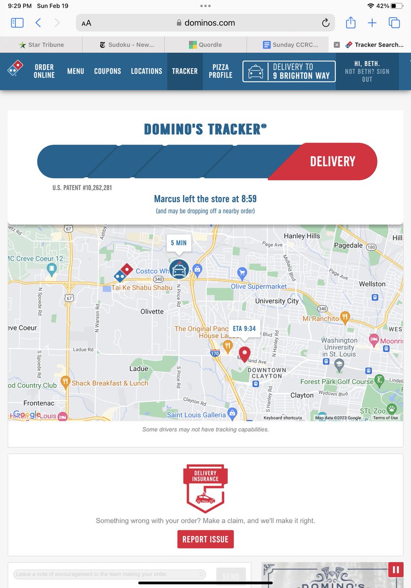 djbaker65's tweet photo. @dominos Marcus left the store at 8:59, went back and in the meantime my 15 minutes to get a delivered pizza has continued to double.  Waiting for a refund. https://t.co/UL9O4VsiBb