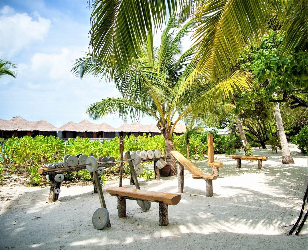 Maintain your fitness regime while you're on holiday. Visit our Cocofit Outdoor Gym to feel good and look good.

#SheratonMaldives #YourWelcomeAwaits #MarriottBonvoy #VisitMaldives #SunnySideOfLife #DreamDestination
