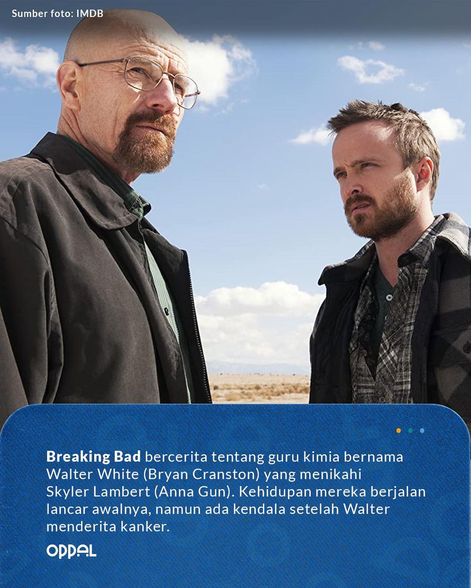 oppal_id's tweet photo. Siapa yang dulu suka nonton serial Breaking Bad?
Kabarnya serial Amerika ini akan dibuat ulang versi Korea Selatan,gengs!
Kira-kira siapa ya yang meranin?
#breakingbad #serialamerican #oppalentertainment #entertainmentoppal #oppal #serialkorea https://t.co/ztuW0VA00n