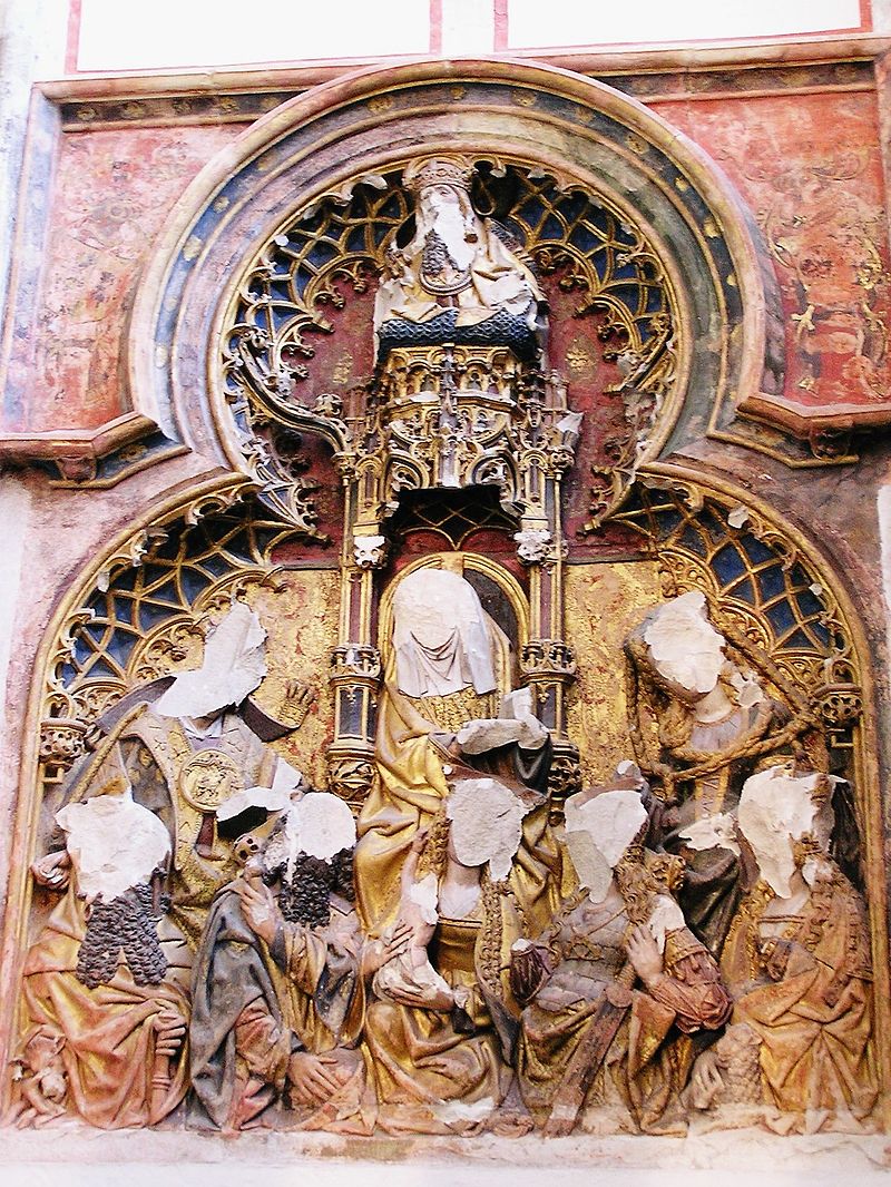 The evidence of this iconoclastic movement has survived - statues were defaced, windows smashed, and