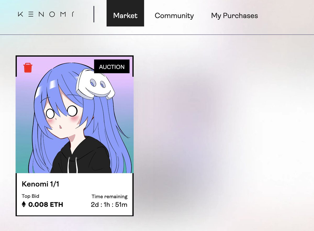 Hello everyone! Lots have happened and we're preparing for our phase 2 mint! 💕

Before that, we're auctioning all the 1/1s of our collections 🥰

The first auction is going to be our Discord 1/1, all auctions will be hosted on kenomi.org ☺️