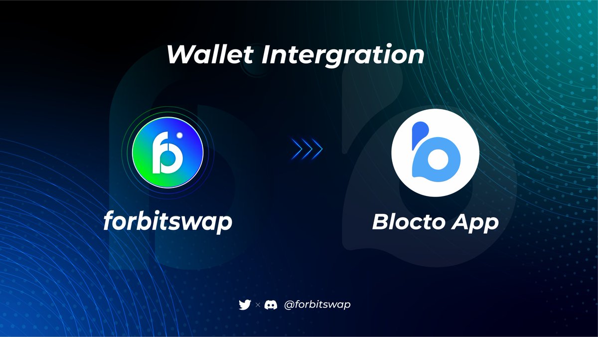 forbitswap's tweet image. WALLET INTEGRATION ANNOUNCEMENT 

We are thrilled to announce our partnership with 
@BloctoApp  - An integrated, cross-blockchain smart contract wallet service 🥳

You can now use #Blocto wallet to swap, add LPs, and stake on our platform for a better experience. 

#APT $APT