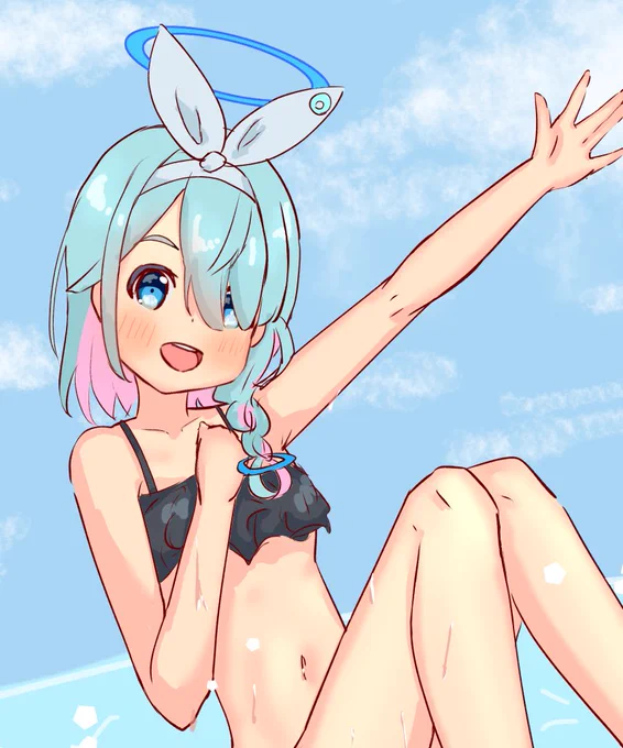水着なアロナちゃん!#ブルアカ #イラスト 