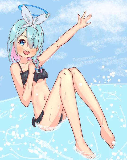 水着なアロナちゃん!#ブルアカ #イラスト 