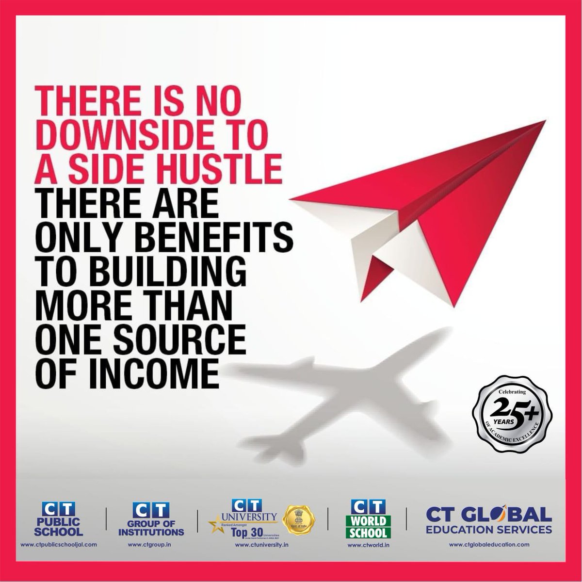 There is no downside to side hustle, there are only benefits to building more than one source of income.

#ctgroup #bestcollege #southcampus #ctihm #ctihs #ctiemt #morningpost #life #building #income #hustle