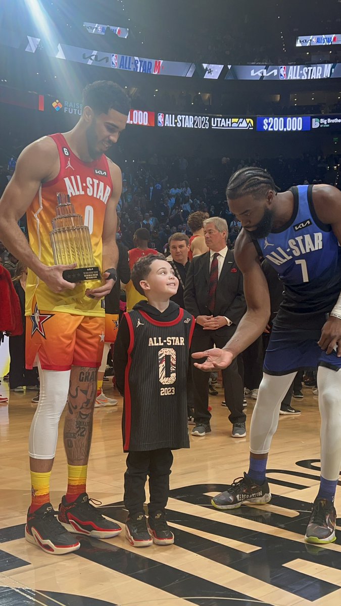 Celtics_Fra's tweet photo. Les Jays ont complètement dominé ce All-Star Game 2023 ⭐️

Tatum, 55 points, record all-time dans un All-Star Game, MVP de la rencontre.

Jaylen Brown qui s’invite à la fête et qui fini avec 35 pts 14 reb 5 ast à 16/27 au shoot en seulement 25 minutes.

They run this world 🏀🌎 https://t.co/ZIO65XQuU9